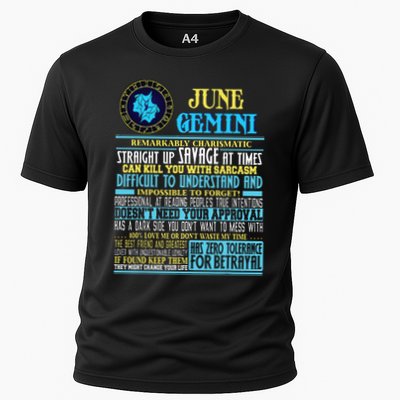 Gemini Facts Funny June Gemini Birthday Gif Performance Shirt