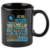 Gemini Facts Funny June Gemini Birthday Gif 11oz C Handle Ceramic Mug