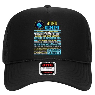 Gemini Facts Funny June Gemini Birthday Gif Trucker Hat
