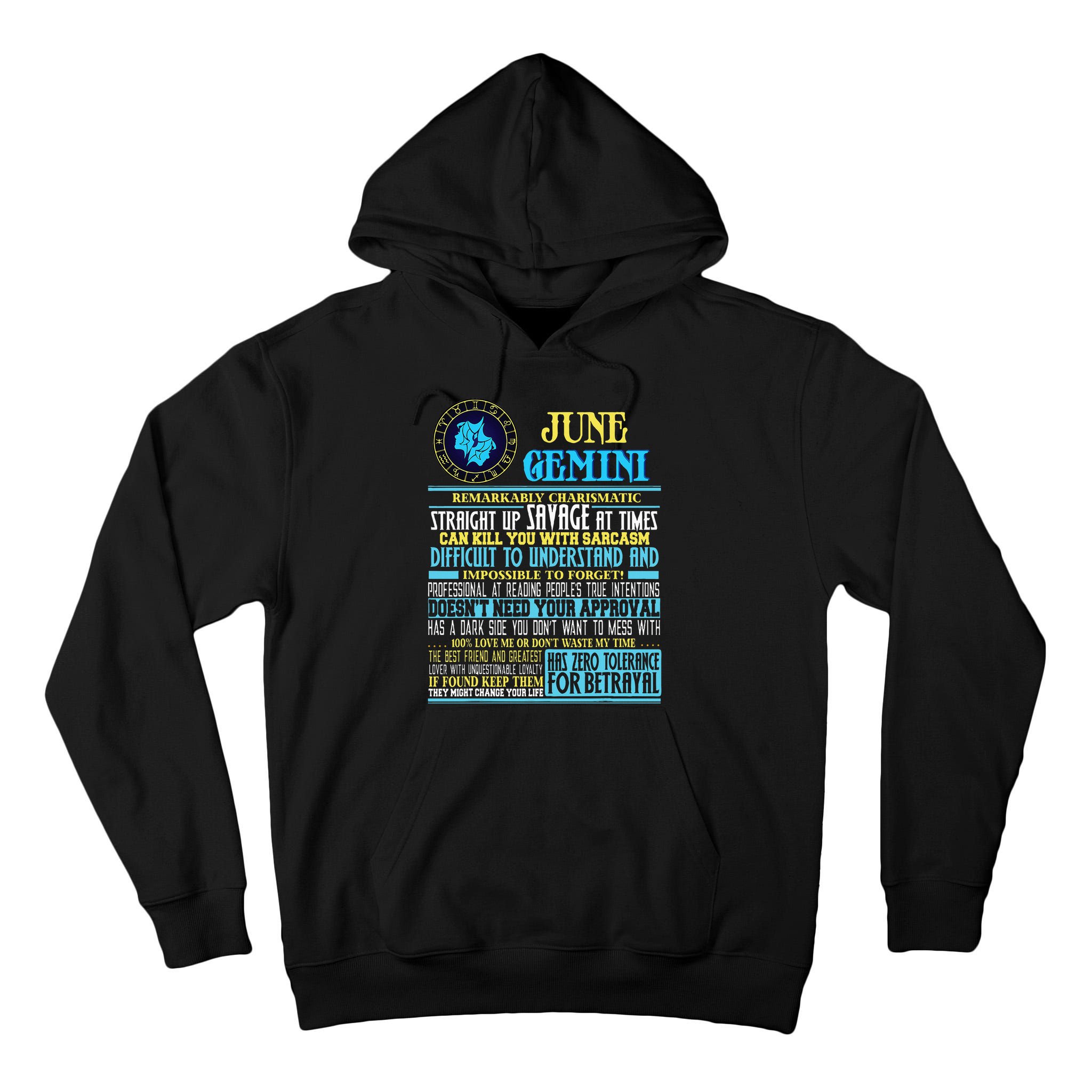 Gemini Facts Funny June Gemini Birthday Gif Tall Hoodie