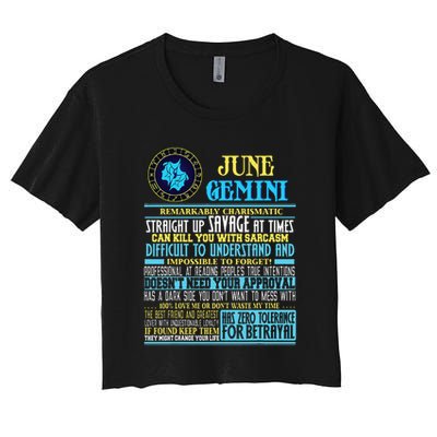 Gemini Facts Funny June Gemini Birthday Gif Crop Top