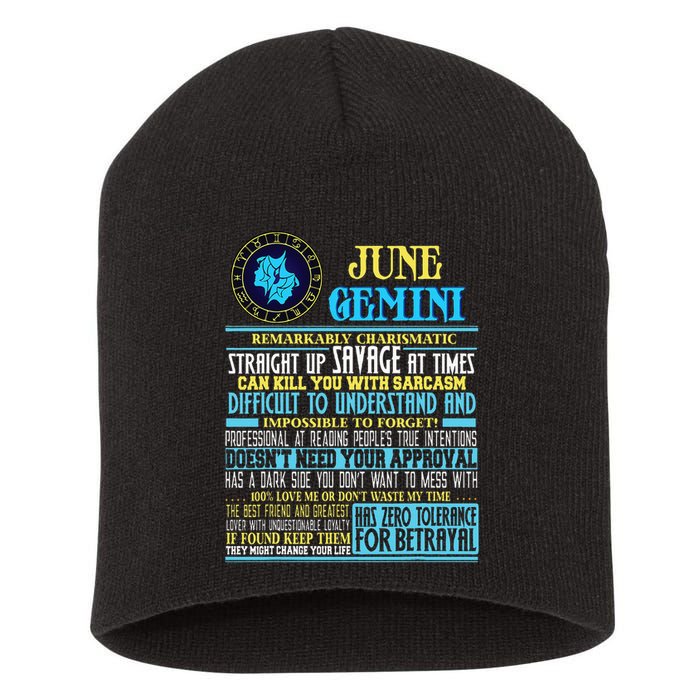 Gemini Facts Funny June Gemini Birthday Gif Short Acrylic Beanie