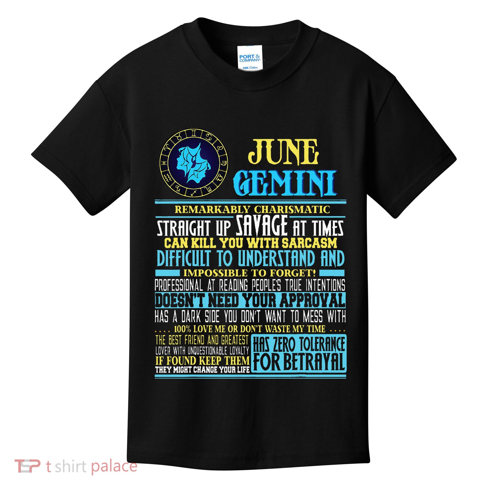 Gemini Facts Funny June Gemini Birthday Gif Kids T-Shirt