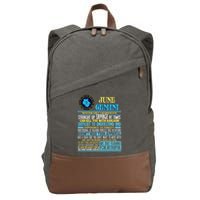 Gemini Facts Funny June Gemini Birthday Gif Cotton Canvas Backpack