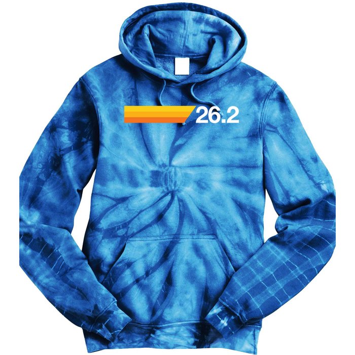 Gift For First Marathon 26 2 Marathoner Retro Runner Gift Tie Dye Hoodie