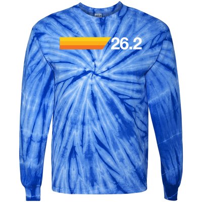 Gift For First Marathon 26 2 Marathoner Retro Runner Gift Tie-Dye Long Sleeve Shirt