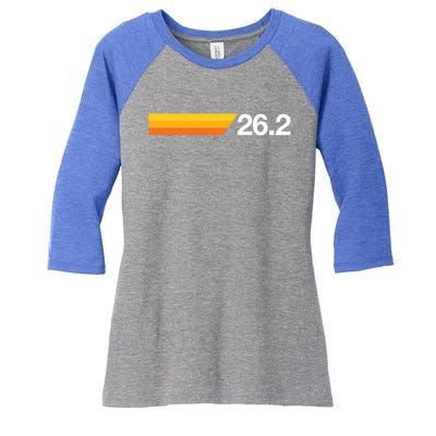 Gift For First Marathon 26 2 Marathoner Retro Runner Gift Women's Tri-Blend 3/4-Sleeve Raglan Shirt