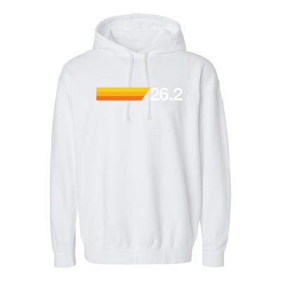 Gift For First Marathon 26 2 Marathoner Retro Runner Gift Garment-Dyed Fleece Hoodie