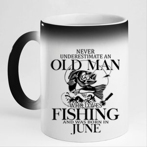 Gift For Fathers Day Tee Reel Cool Pop Pop Fishing 11oz Black Color Changing Mug