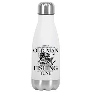 Gift For Fathers Day Tee Reel Cool Pop Pop Fishing Stainless Steel Insulated Water Bottle