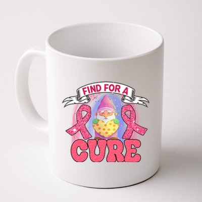 Gnomes Find For A Cure Breast Cancer Awareness Pink Ribbon Gift Coffee Mug