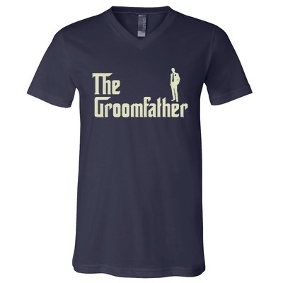 Groom Father Funny Wedding Party Rehearsal Dinner Dad V-Neck T-Shirt