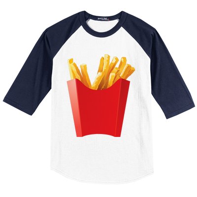 GIANT FRENCH FRIES Makes A Great Halloween Costume Baseball Sleeve Shirt