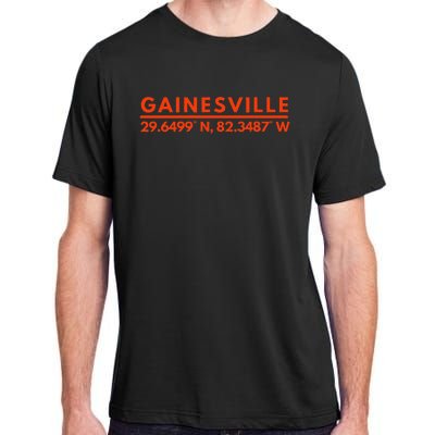 Gainesville Florida Fan Gator State Pride Latitude Longitude Adult ChromaSoft Performance T-Shirt