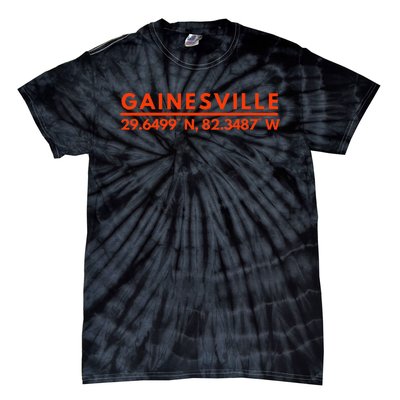 Gainesville Florida Fan Gator State Pride Latitude Longitude Tie-Dye T-Shirt