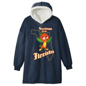 Greetings From Florida Hooded Wearable Blanket