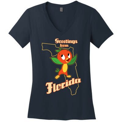 Greetings From Florida Women's V-Neck T-Shirt