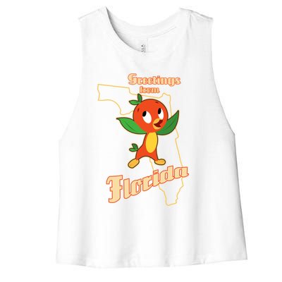 Greetings From Florida Women's Racerback Cropped Tank