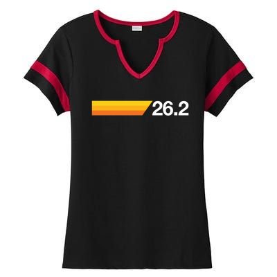 Gift For First Marathon 26 2 Marathoner Retro Runner Meaningful Gift Ladies Halftime Notch Neck Tee