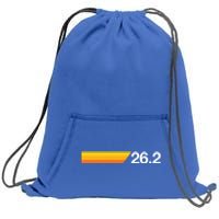 Gift For First Marathon 26 2 Marathoner Retro Runner Meaningful Gift Sweatshirt Cinch Pack Bag