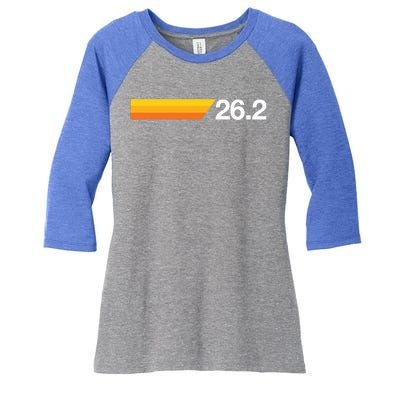 Gift For First Marathon 26 2 Marathoner Retro Runner Meaningful Gift Women's Tri-Blend 3/4-Sleeve Raglan Shirt