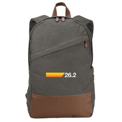 Gift For First Marathon 26 2 Marathoner Retro Runner Meaningful Gift Cotton Canvas Backpack