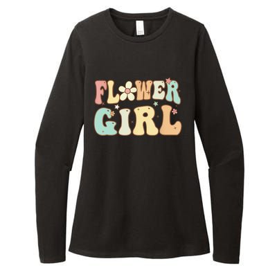 Groovy Flower Girl Wedding Proposal Bridesmaid Flower Girl Womens CVC Long Sleeve Shirt