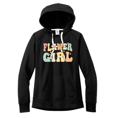 Groovy Flower Girl Wedding Proposal Bridesmaid Flower Girl Women's Fleece Hoodie