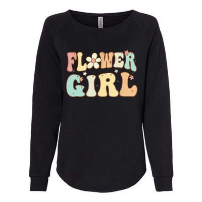 Groovy Flower Girl Wedding Proposal Bridesmaid Flower Girl Womens California Wash Sweatshirt