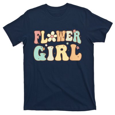 Groovy Flower Girl Wedding Proposal Bridesmaid Flower Girl T-Shirt