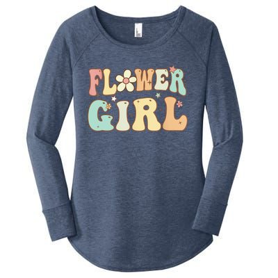 Groovy Flower Girl Wedding Proposal Bridesmaid Flower Girl Women's Perfect Tri Tunic Long Sleeve Shirt