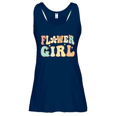 Groovy Flower Girl Wedding Proposal Bridesmaid Flower Girl Ladies Essential Flowy Tank