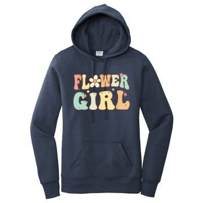 Groovy Flower Girl Wedding Proposal Bridesmaid Flower Girl Women's Pullover Hoodie