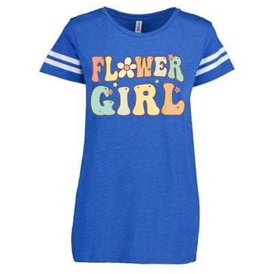 Groovy Flower Girl Wedding Proposal Bridesmaid Flower Girl Enza Ladies Jersey Football T-Shirt