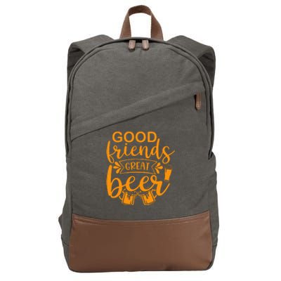 Good Friends Great Beer Gift For Drinker Beer Gift Beer Lover Cotton Canvas Backpack