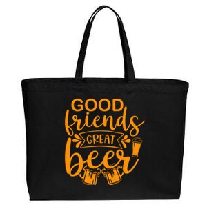 Good Friends Great Beer Gift For Drinker Beer Gift Beer Lover Cotton Canvas Jumbo Tote