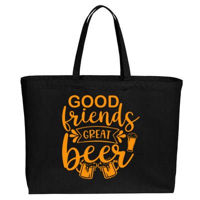 Good Friends Great Beer Gift For Drinker Beer Gift Beer Lover Cotton Canvas Jumbo Tote