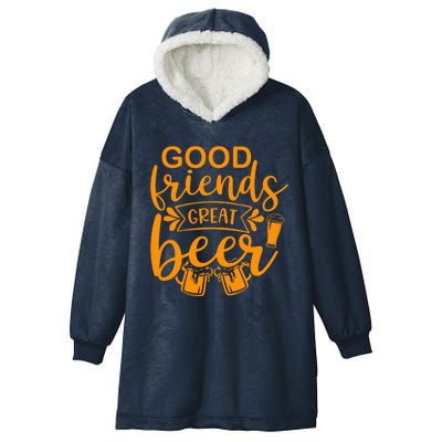 Good Friends Great Beer Gift For Drinker Beer Gift Beer Lover Hooded Wearable Blanket