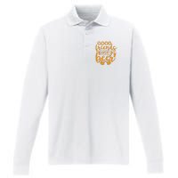 Good Friends Great Beer Gift For Drinker Beer Gift Beer Lover Performance Long Sleeve Polo