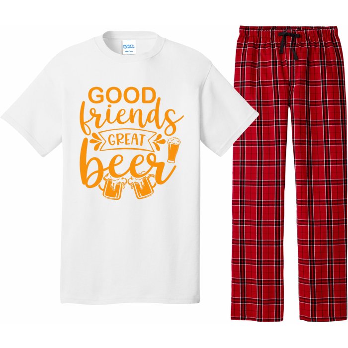 Good Friends Great Beer Gift For Drinker Beer Gift Beer Lover Pajama Set