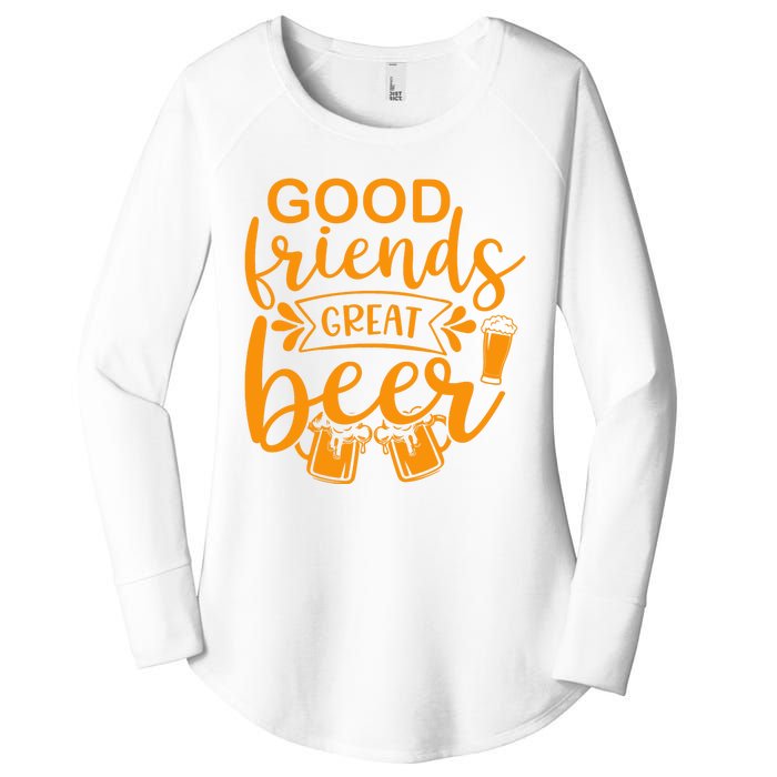 Good Friends Great Beer Gift For Drinker Beer Gift Beer Lover Women's Perfect Tri Tunic Long Sleeve Shirt