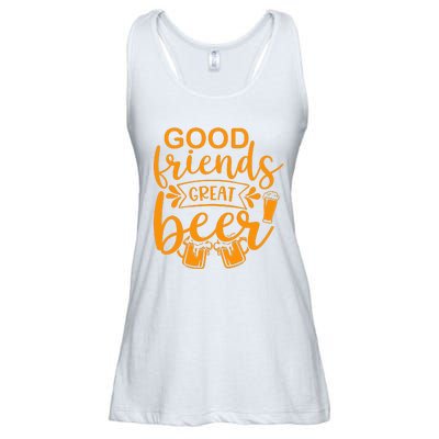 Good Friends Great Beer Gift For Drinker Beer Gift Beer Lover Ladies Essential Flowy Tank