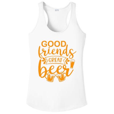 Good Friends Great Beer Gift For Drinker Beer Gift Beer Lover Ladies PosiCharge Competitor Racerback Tank