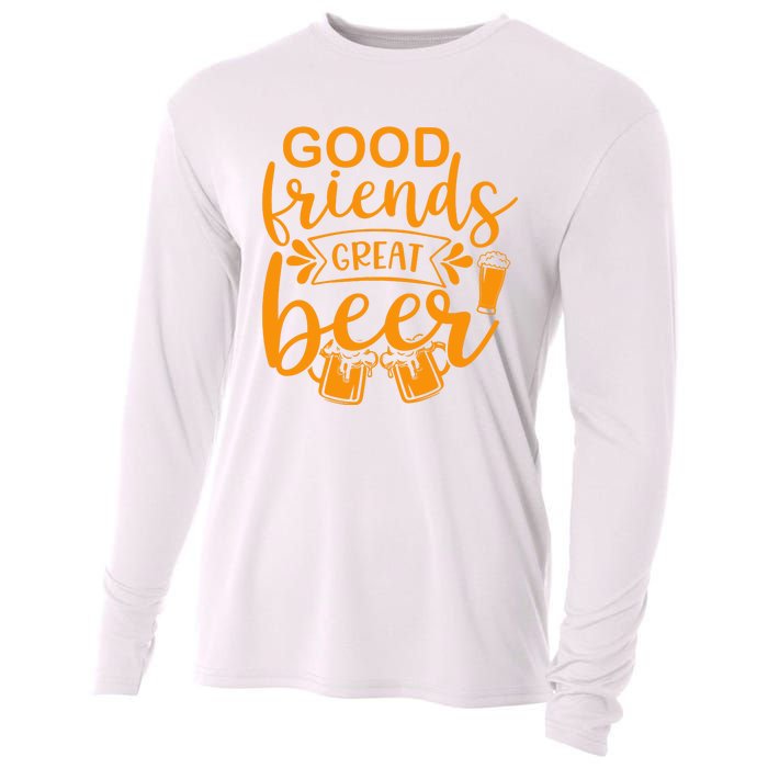 Good Friends Great Beer Gift For Drinker Beer Gift Beer Lover Cooling Performance Long Sleeve Crew