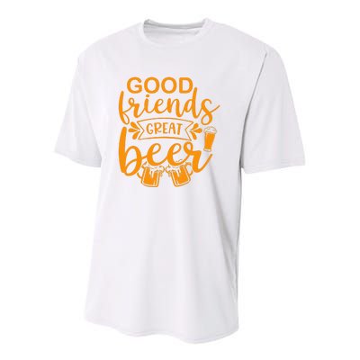 Good Friends Great Beer Gift For Drinker Beer Gift Beer Lover Youth Performance Sprint T-Shirt