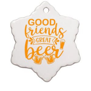 Good Friends Great Beer Gift For Drinker Beer Gift Beer Lover Ceramic Star Ornament