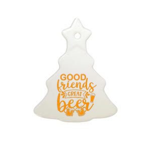 Good Friends Great Beer Gift For Drinker Beer Gift Beer Lover Ceramic Tree Ornament