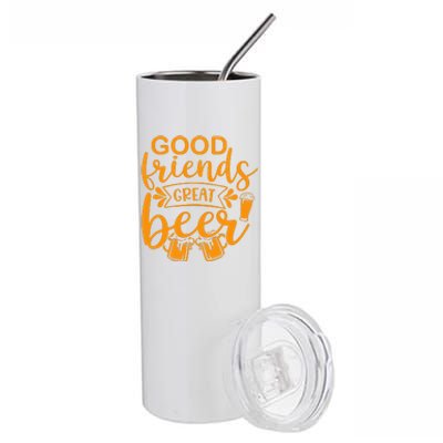 Good Friends Great Beer Gift For Drinker Beer Gift Beer Lover Stainless Steel Tumbler