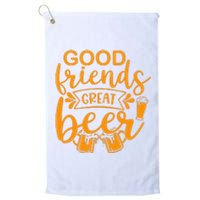 Good Friends Great Beer Gift For Drinker Beer Gift Beer Lover Platinum Collection Golf Towel