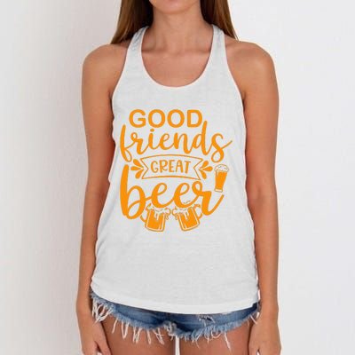 Good Friends Great Beer Gift For Drinker Beer Gift Beer Lover Women's Knotted Racerback Tank